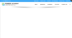 Desktop Screenshot of pioneeracademy.org