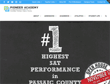 Tablet Screenshot of pioneeracademy.org